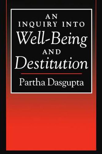 Cover image for An Inquiry into Well-being and Destitution