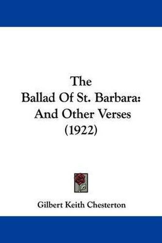 Cover image for The Ballad of St. Barbara: And Other Verses (1922)