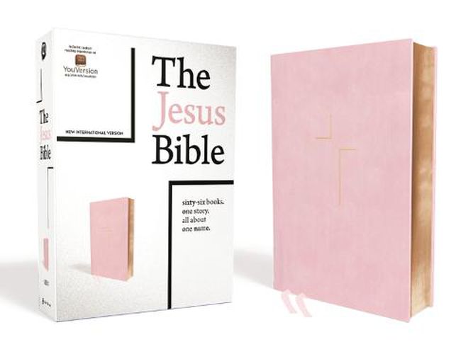 Cover image for The Jesus Bible, NIV Edition, Leathersoft over Board, Pink, Comfort Print