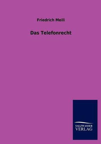 Cover image for Das Telefonrecht