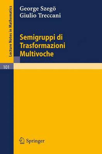 Cover image for Semigruppi Di Trasformazioni Multivoche