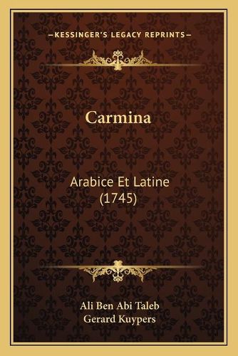 Cover image for Carmina: Arabice Et Latine (1745)