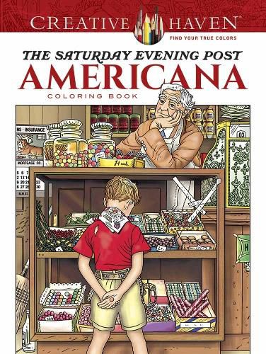 Cover image for Creative Haven The Saturday Evening Post Americana Coloring Book