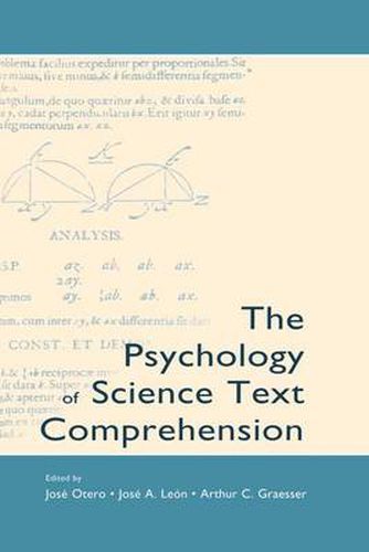 Cover image for The Psychology of Science Text Comprehension