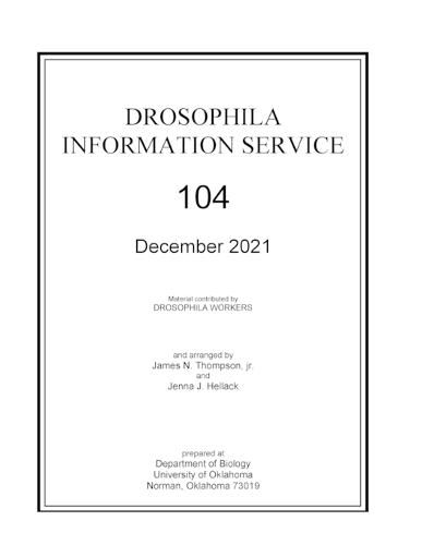 Cover image for Drosophila Information Service 104