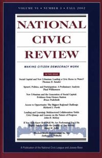 Cover image for National Civic Review: Social Capital and New Urbanist Design