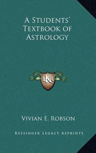 Cover image for A Students' Textbook of Astrology