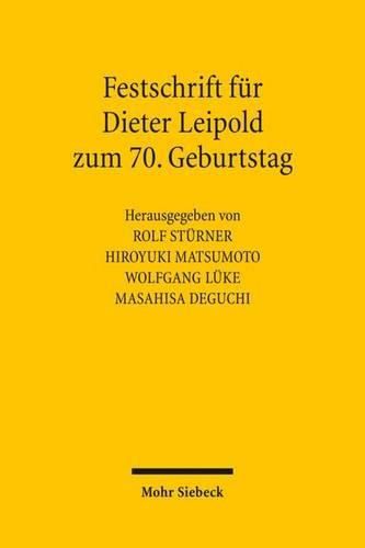 Cover image for Festschrift fur Dieter Leipold zum 70. Geburtstag