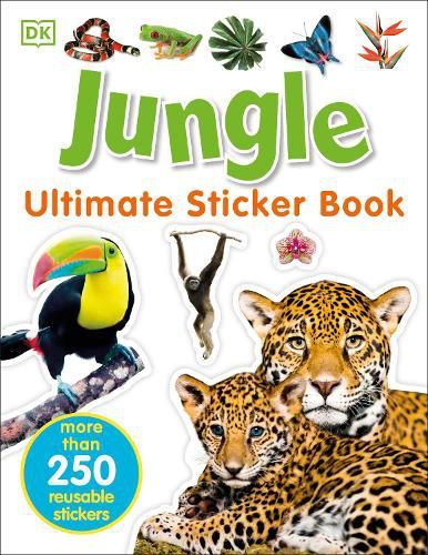 Cover image for Ultimate Sticker Book: Jungle: More Than 250 Reusable Stickers