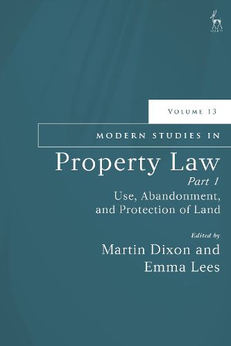 Cover image for Modern Studies in Property Law, Volume 13, Part 1