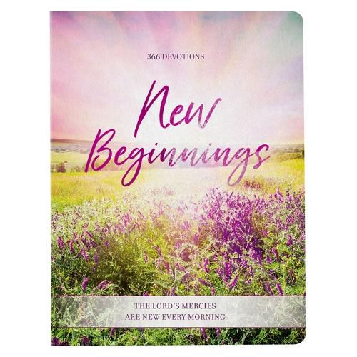 Cover image for Devotional New Beginnings Pink Floral Softcover Feb.