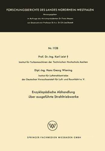 Cover image for Enzyklopadische Abhandlung UEber Ausgefuhrte Strahltriebwerke