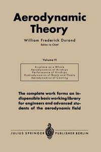 Cover image for Aerodynamic Theory: A General Review of Progress Under a Grant of the Guggenheim Fund for the Promotion of Aeronautics