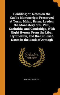 Cover image for Goidilica; Or, Notes on the Gaelic Manuscripts Preserved at Turin, Milan, Berne, Leyden, the Monastery of S. Paul, Carinthia, and Cambridge, with Eight Hymns from the Liber Hymnorum, and the Old-Irish Notes in the Book of Armagh