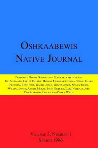 Cover image for Oshkaabewis Native Journal (Vol. 3, No. 1)