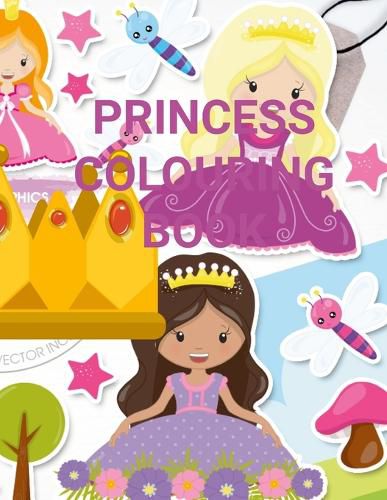 Cover image for PRINCESS COLOURING PAGES for KIDS