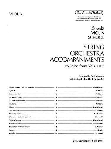 String Orchestra Accompaniments to Solos from Volumes 1 & 2: Viola