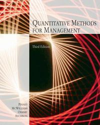 Cover image for Quantitative Methods for Management, 3e