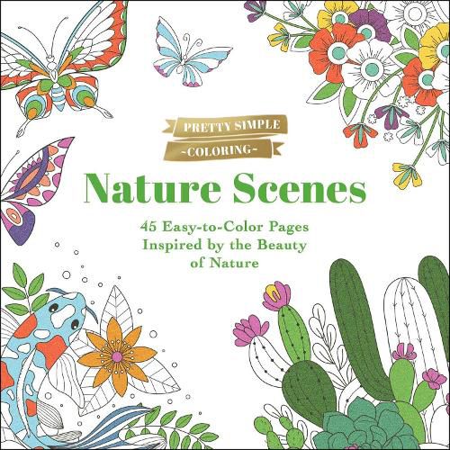 Cover image for Pretty Simple Coloring: Nature Scenes