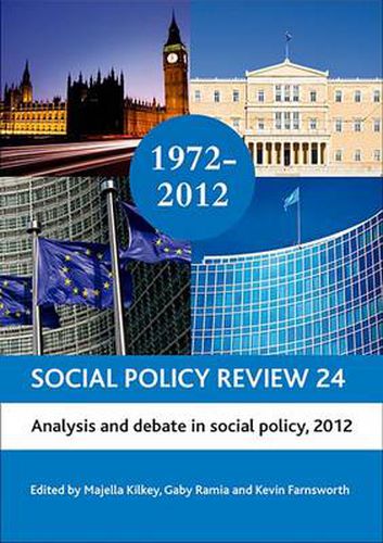 Cover image for Social Policy Review 24: Analysis and Debate in Social Policy, 2012