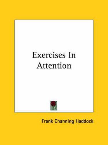 Cover image for Exercises in Attention
