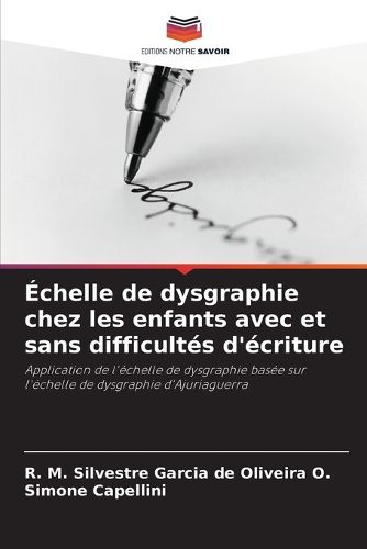 Cover image for Echelle de dysgraphie chez les enfants avec et sans difficultes d'ecriture