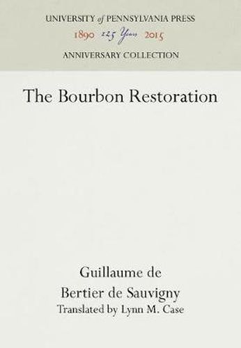 Cover image for The Bourbon Restoration