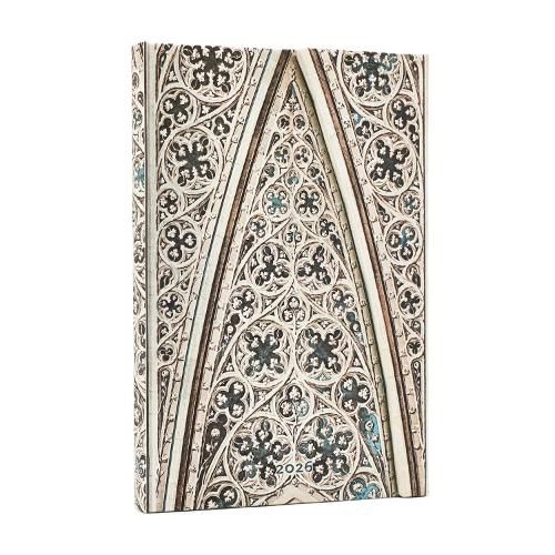 Cover image for 2026 Vault of the Milan Cathedral (Duomo di Milano) Mini 12-month Horizontal Hardcover Flexi Dayplanner 2026 (Wrap Closure)