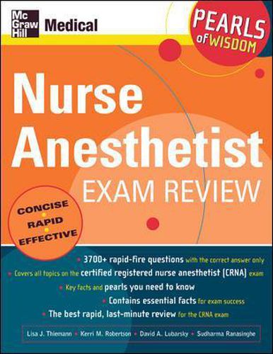 Cover image for Nurse Anesthetist Exam Review: Pearls of Wisdom
