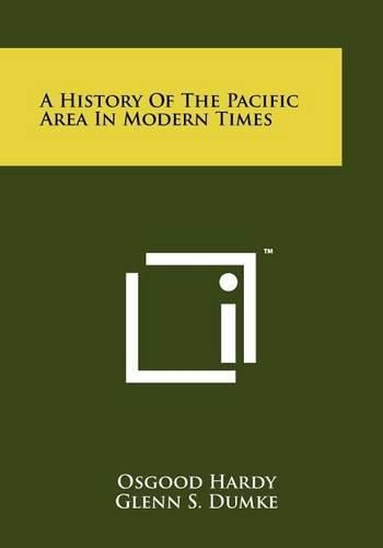 Cover image for A History of the Pacific Area in Modern Times