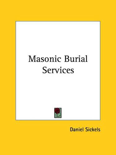 Cover image for Masonic Burial Services