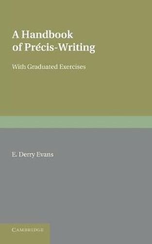 Cover image for A Handbook of Precis-Writing