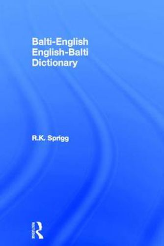 Cover image for Balti-English / English-Balti Dictionary