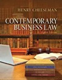 Cover image for Contemporary Business Law