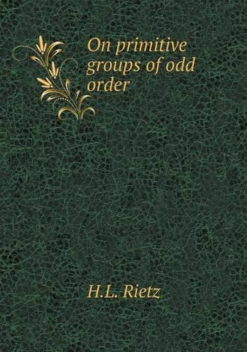 Cover image for On primitive groups of odd order