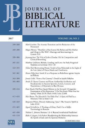 Journal of Biblical Literature 136.2 (2017)