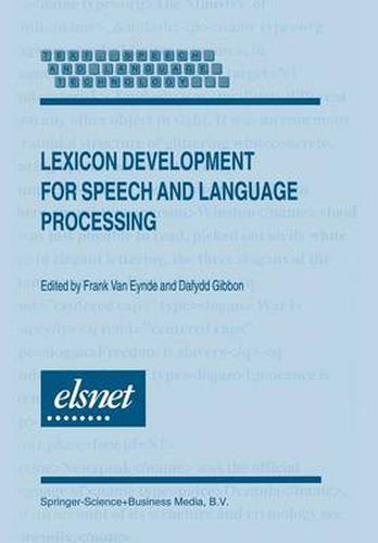 Cover image for Lexicon Development for Speech and Language Processing