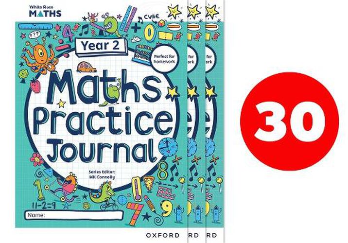 Cover image for White Rose Maths Practice Journals Year 2 Workbooks: Pack of 30