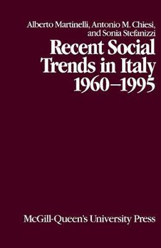 Cover image for Recent Social Trends in Italy, 1960-1995