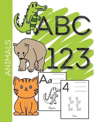 Cover image for Animal ABC-123 Learning Coloring Book