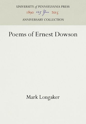 Cover image for Poems of Ernest Dowson