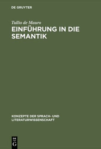 Cover image for Einfuhrung in die Semantik