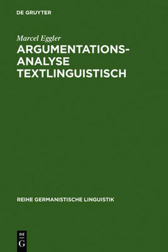 Cover image for Argumentationsanalyse textlinguistisch