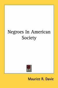 Cover image for Negroes in American Society