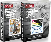 Cover image for 2025 Scott Stamp Postage Catalogue Volume 1: Cover Us, Un, Countries A-B (2 Copy Set)