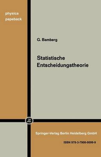 Cover image for Statistische Entscheidungstheorie