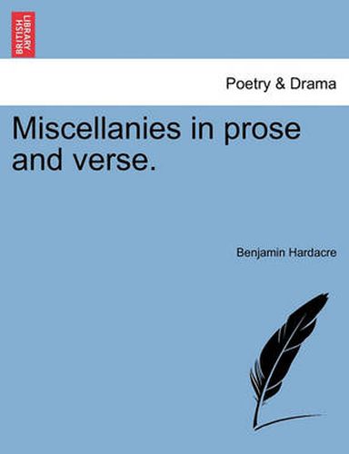 Cover image for Miscellanies in Prose and Verse.