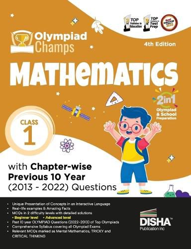 Cover image for Olympiad Champs Mathematics Class 1 with Chapter-Wise Previous 10 Year (2013 - 2022) Questions Complete Prep Guide with Theory, Pyqs, Past & Practice Exercise