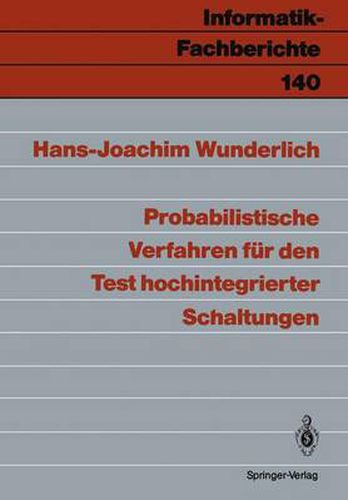 Cover image for Probabilistische Verfahren fur den Test Hochintegrierter Schaltungen