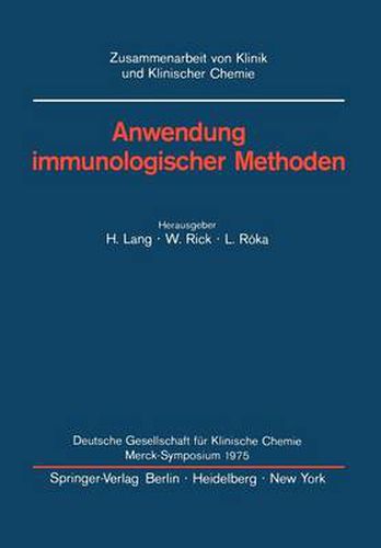 Cover image for Anwendung Immunologischer Methoden